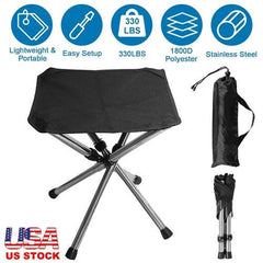 Foldable Camping Stool – Portable & Lightweight Retractable Chair with Carry Bag for Fishing, Hiking, Camping, BBQ