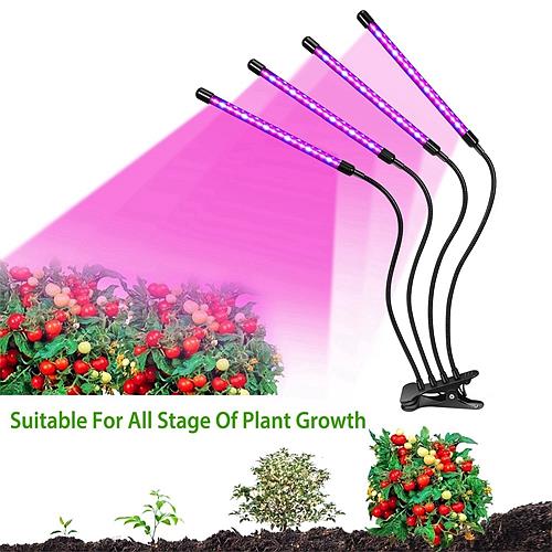 80W Plant Grow Light for Indoor Use – Full Spectrum LED with Timer, Gooseneck Arms, and 10 Dimmable Settings