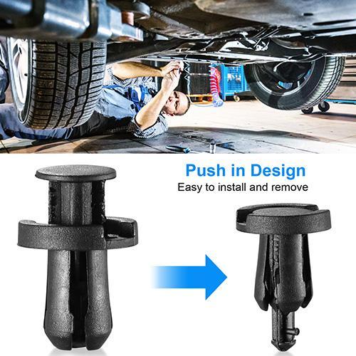 500-Pack Bumper Fastener Rivets & Push Clips - 30 Assorted Sizes for Honda, Toyota, and Universal Car Panel, Fender, and Skirt Shield Replacement