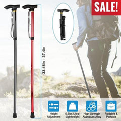 Premium Adjustable Folding Aluminum Walking Cane – Lightweight, Anti-Slip & Travel-Friendly