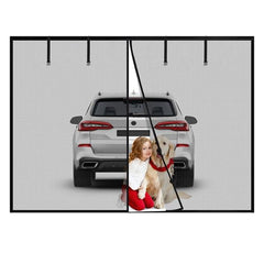 8x7FT Magnetic Garage Door Screen – Heavy-Duty Fiberglass Mesh with Magnetic Closure & Buckle Straps for Single-Car Garages