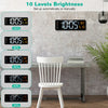 15.7in LED Digital Wall Clock with Remote, Adjustable Brightness, Alarms & Temperature Display