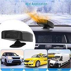 24V 180W Portable Car Heater & Cooling Fan – 2-in-1 Windshield Defroster, Defogger & Demister with 360° Rotating Base