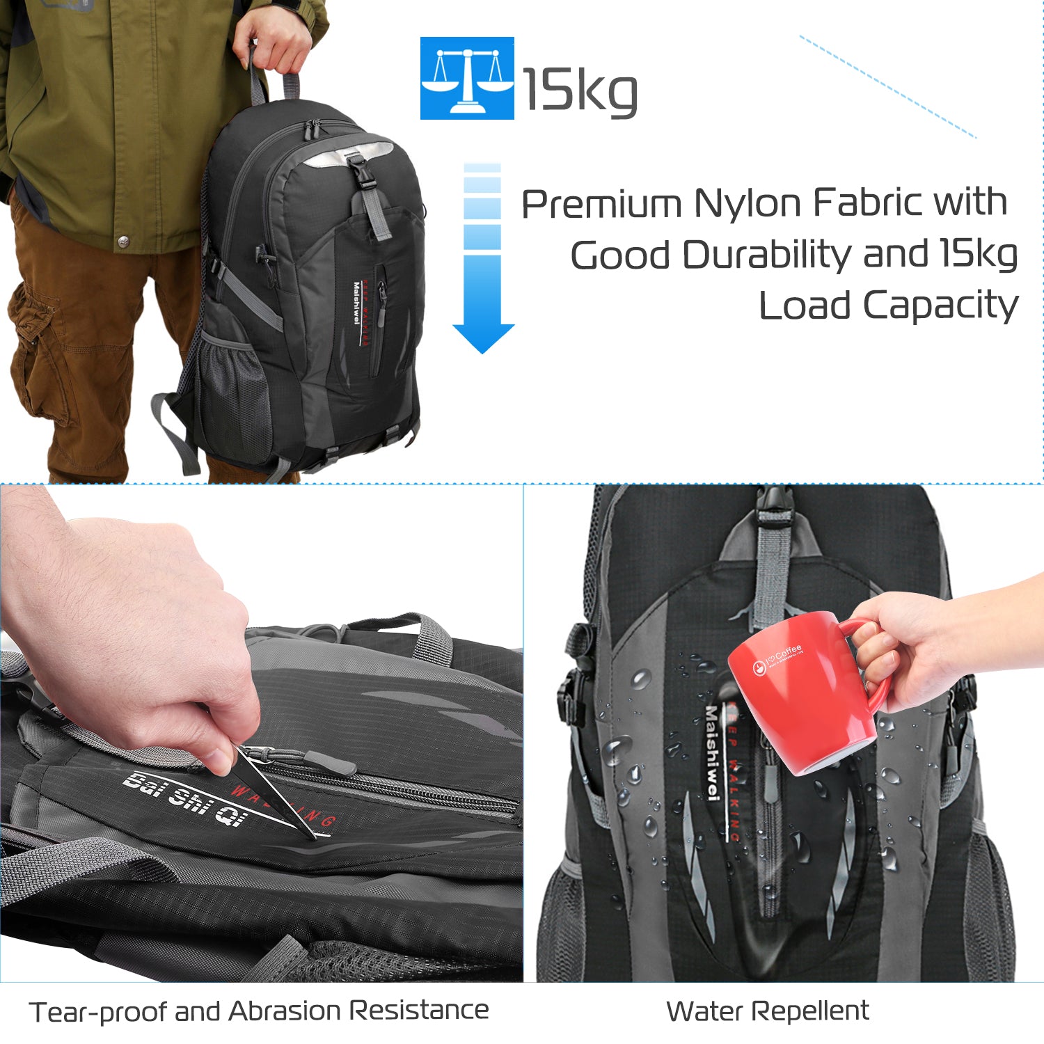 iNova 36L Outdoor Backpack – Lightweight, Waterproof, and Adventure-Ready