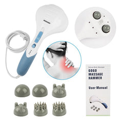 Electric Handheld Percussion Massager – Double Head Vibrating Full Body Relaxation