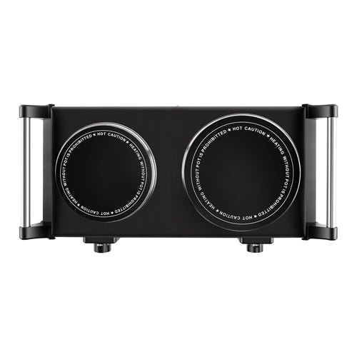1800W Electric Double Burner Hot Plate – Portable Countertop Stove with 5 Stepless Temperature Adjustments & Handles
