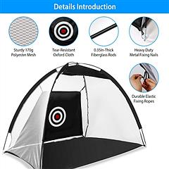 LakeForest Golf Practice Net – Driving & Hitting Training Aid with Target Cloth & Carry Bag for Indoor & Outdoor Sports