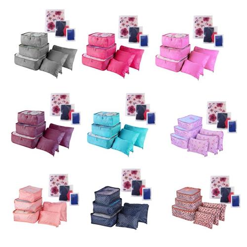 9Pcs Clothes Storage Bags – Water-Resistant Travel Luggage Organizer, Clothing Packing Cubes for Blouse, Hosiery, Stockings & Underwear
