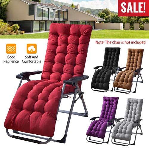 67x22in Chaise Lounger Cushion – Comfortable Recliner Rocking Chair Sofa Mat – Deck Chair Cushion for Outdoor & Indoor Relaxation