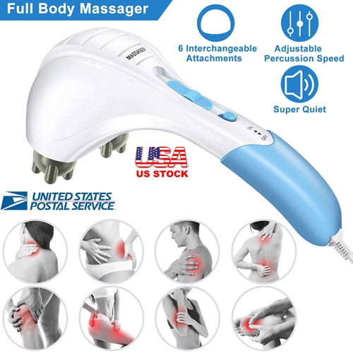 Electric Handheld Percussion Massager – Double Head Vibrating Full Body Relaxation