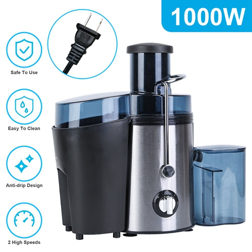 1000W Centrifugal Juicer – 2-Speed Electric Juice Extractor with Wide 2.6in Feed Chute, 17oz Juicer Cup & 54oz Pulp Collector for Fruits & Vegetables