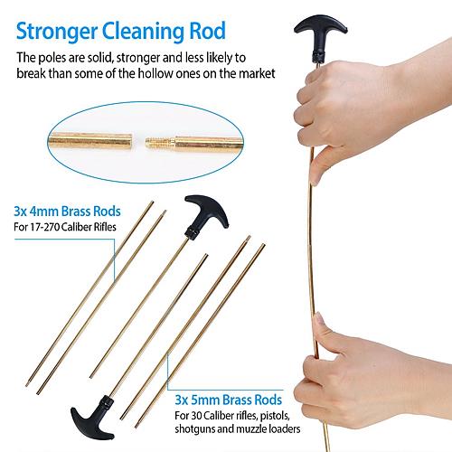 All-In-One Universal Gun Cleaning Kit with Brushes, Mops & Muff Guard – Fits Rifles, Pistols, Handguns & Shotguns