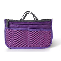 Women’s Travel Handbag Organizer Insert – Makeup Bags, Toiletry Purse Liner with Hand Strap