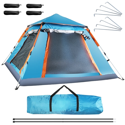 LakeForest 4–5 Person Camping Tent – Outdoor Waterproof Tent with Mosquito Net Windows & Carrying Bag for Hiking, Climbing & Fishing