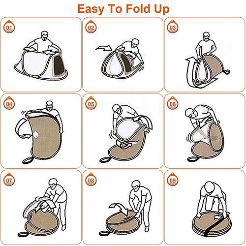 Instant Pop-Up Camping Tent | Waterproof 5-8 Person Tent with Mosquito Net Windows & Carry Bag