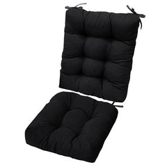 2Pcs Rocking Chair Cushions Set – Upper & Lower Back Seat Cushions with Non-Slip Ties – Soft Polyester Fiber Filling for Ultimate Comfort – Perfect for Indoor, Home, Office, and Car Use