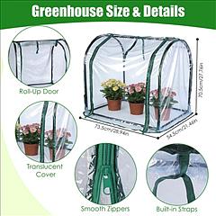 iMounTEK Tabletop Mini Greenhouse – Portable Indoor & Outdoor Garden Tent for Seed Starting and Plant Protection (28.94″ × 21.46″ × 27.76″)
