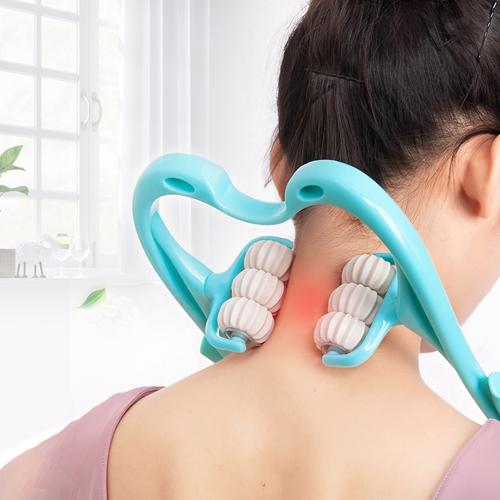 360º Rotatable Neck Roller Massager with 6 Balls - Portable Trigger Point Pain Relief for Neck, Legs, Thighs, and Feet Body Care Comfort