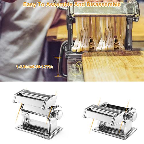Pasta Maker Roller Machine – Fettuccine Noodle Maker with 9 Thickness Settings, Stainless Steel Construction Kitchen Utensils