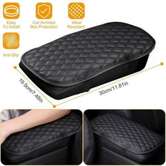 Car Armrest Pad Cover PU Leather Auto Center Console Seat Box Cover Protector Car Accessories Armrest Cushion Pad Fit For Vehicle SUV Truck Car