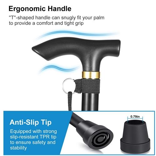 Premium Adjustable Folding Aluminum Walking Cane – Lightweight, Anti-Slip & Travel-Friendly
