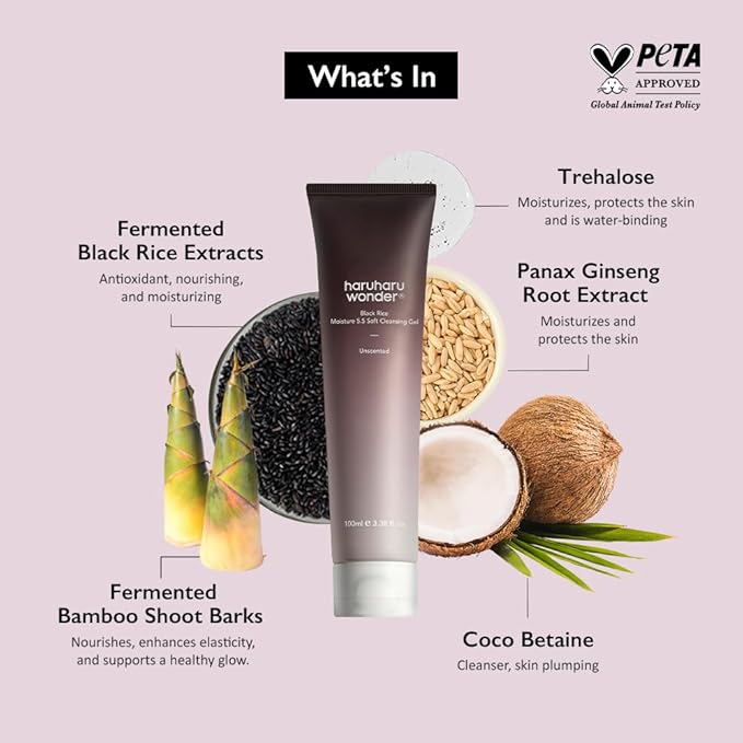 haruharu wonder - Black Rice Moisture 5.5 Soft Cleansing Gel