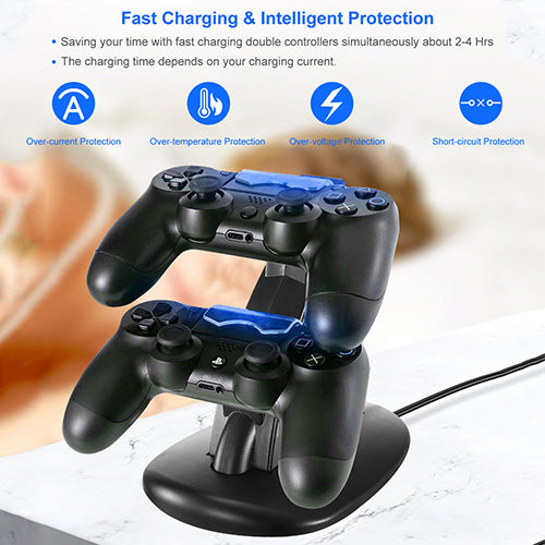 Dual PS4 Controller Charging Dock – Stand for PS4 Pro & Slim Gamepads
