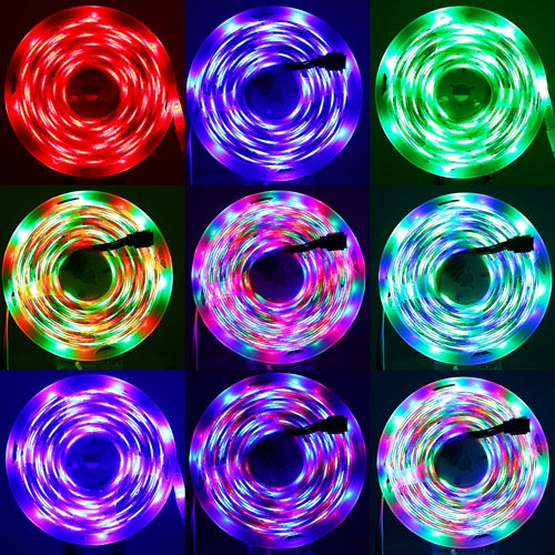 iMountek 300 LED RGB Strip Lights – 16.5ft (5M) Waterproof LED Light Strip with Remote Control, 20 Colors & DIY Mood Lighting (IP65)