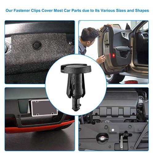 500-Pack Bumper Fastener Rivets & Push Clips - 30 Assorted Sizes for Honda, Toyota, and Universal Car Panel, Fender, and Skirt Shield Replacement