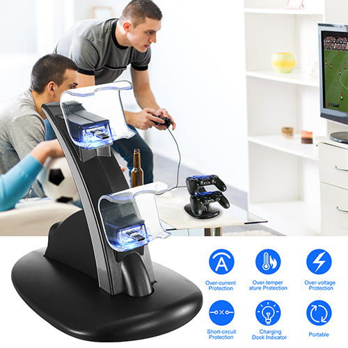 Dual PS4 Controller Charging Dock – Stand for PS4 Pro & Slim Gamepads