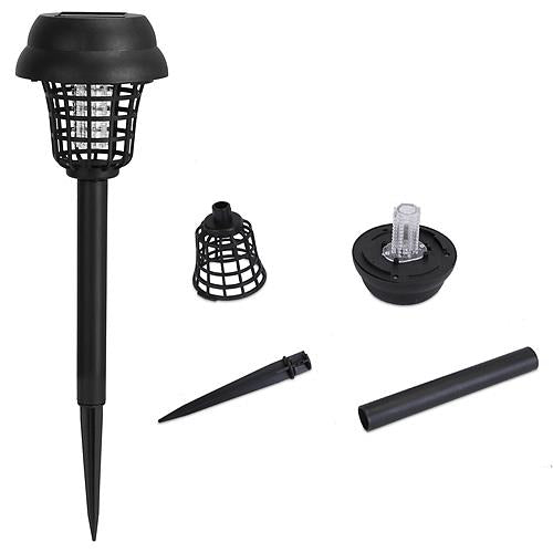 4-Pack Solar Mosquito Zapper Torch – Outdoor Waterproof Bug Killer with UV & White Light for Yard, Garden, Farm & Patio