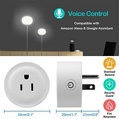 iMountek WiFi Smart Plug – Smart Home Wireless Outlet with App Remote Control, Timer & Voice Control for Alexa & Google Assistant (US Plug)