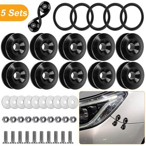 5-Piece Car Quick Release Bumper Fastener Kit – Front & Rear Bumper Holders, Trunk, Fender, Hatch Lids
