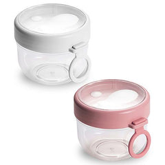 Overnight Oats Jars with Lids & Spoons – 4Pcs 20oz Leak-Proof Containers for Yogurt, Fruit, Salad & Cereal