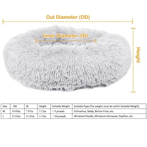 Pet Dog Bed – Soft Warm Fleece Puppy & Cat Bed, Cozy Nest Sofa Cushion for S/M Dogs