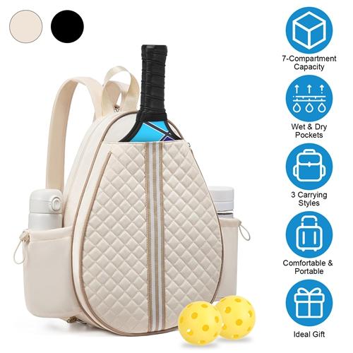 Pickleball Sling Bag for Men & Women – Waterproof Tennis & Badminton Backpack with Wet Pocket, Hidden Fence Hook – Machine Washable