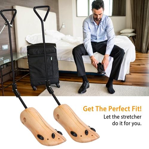Adjustable Wooden Boot Stretcher - Shoe Shaper and Widener for Men & Women