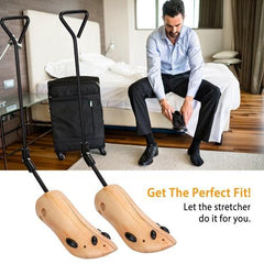 Adjustable Wooden Boot Stretcher - Shoe Shaper and Widener for Men & Women