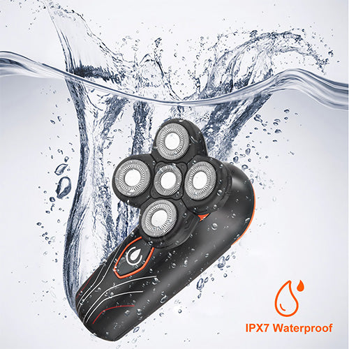iMountek 4D Electric Shaver for Men – 5 Floating Head Rotary Razor, IPX7 Waterproof Wet & Dry, Rechargeable Beard Trimmer