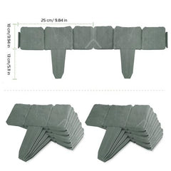 20 PCS Decorative Cobbled Stone Effect Garden Edging – Durable Plastic Lawn Border