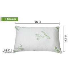 Bamboo Shredded Memory Foam Pillow – Hypoallergenic Bed Pillow for Head & Neck Support with Washable Cover