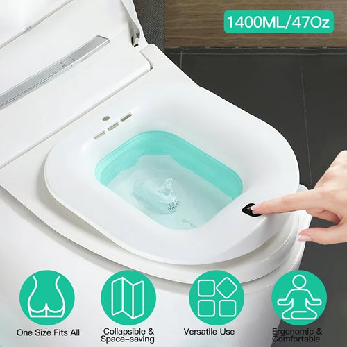 iMountek Foldable Portable Wash Basin – 1400ml / 47oz for Travel & Outdoor Use