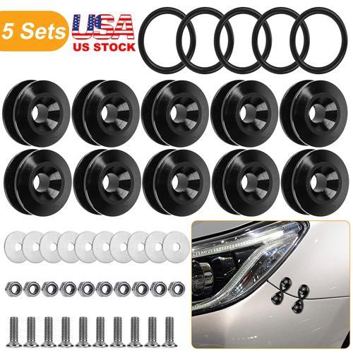 5-Piece Car Quick Release Bumper Fastener Kit – Front & Rear Bumper Holders, Trunk, Fender, Hatch Lids
