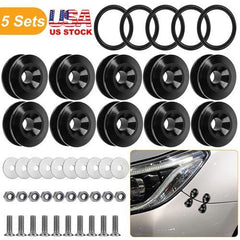 5-Piece Car Quick Release Bumper Fastener Kit – Front & Rear Bumper Holders, Trunk, Fender, Hatch Lids