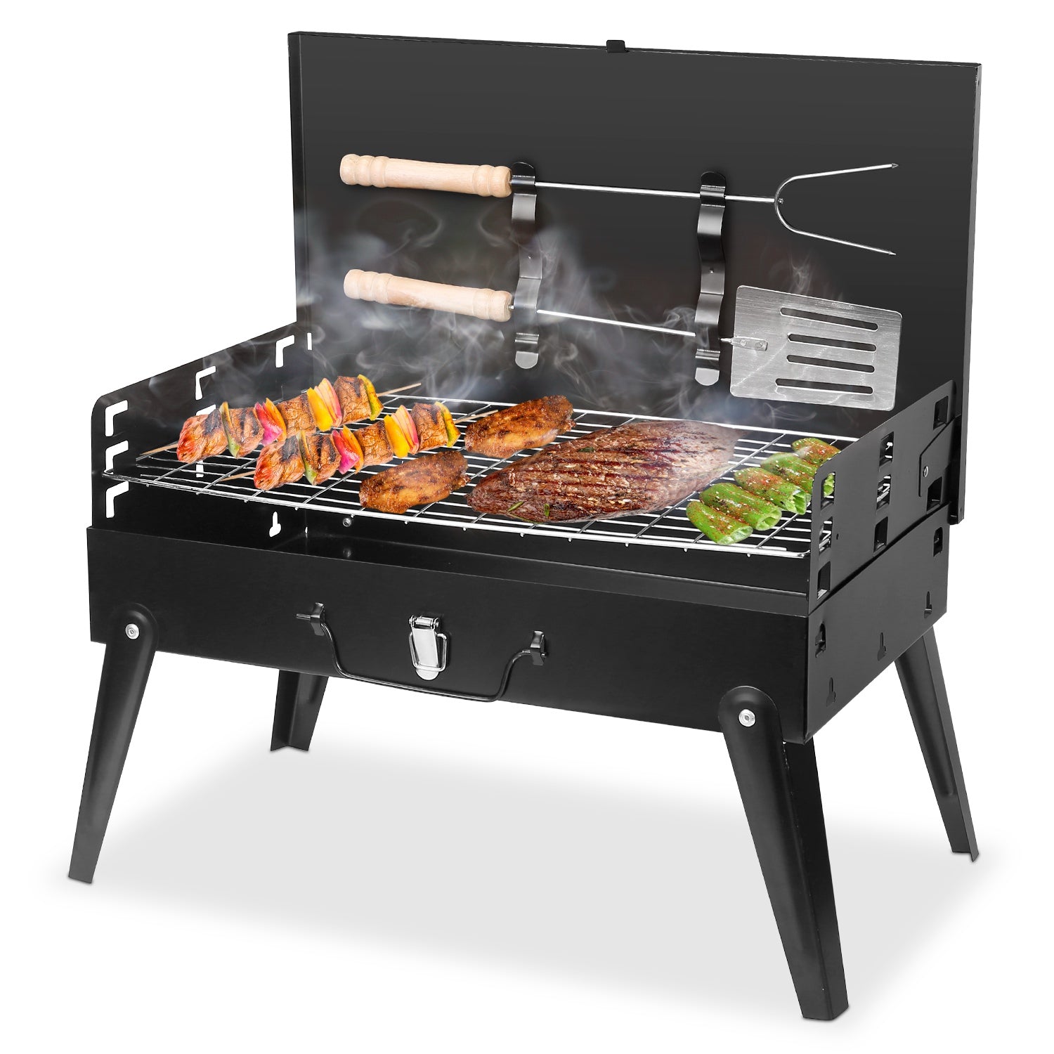 Compact & Foldable Charcoal BBQ Grill – Perfect for Outdoor Camping, Picnics & Garden Grilling