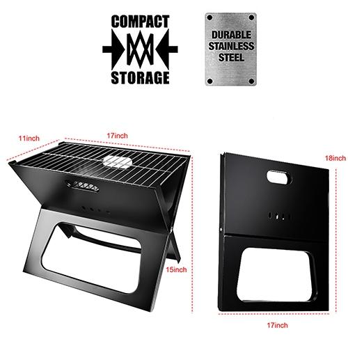 Portable BBQ Grill – Foldable Charcoal Barbecue for Camping, Garden, and Outdoor Travel