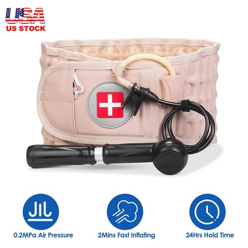 Premium Decompression Back Belt – Lumbar Spine Support with Air Traction & Hand Pump for Pain Relief – Adjustable for Men & Women Healthcare Tool