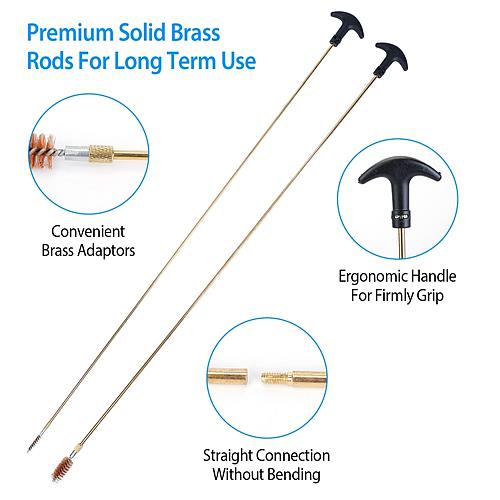 All-In-One Universal Gun Cleaning Kit with Brushes, Mops & Muff Guard – Fits Rifles, Pistols, Handguns & Shotguns
