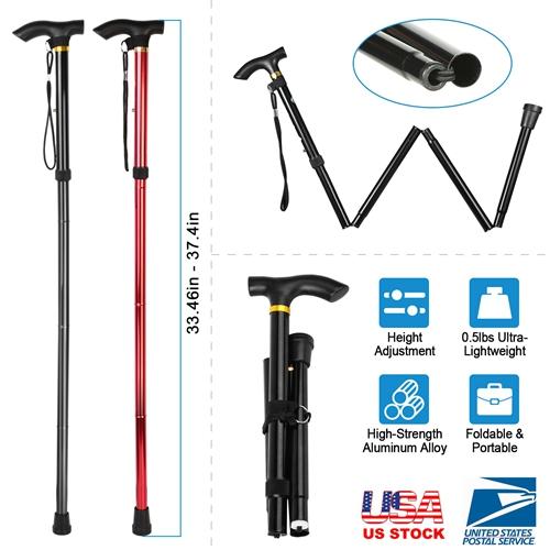 Premium Adjustable Folding Aluminum Walking Cane – Lightweight, Anti-Slip & Travel-Friendly
