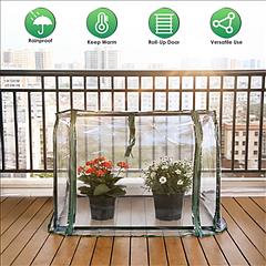 iMounTEK Tabletop Mini Greenhouse – Portable Indoor & Outdoor Garden Tent for Seed Starting and Plant Protection (28.94″ × 21.46″ × 27.76″)